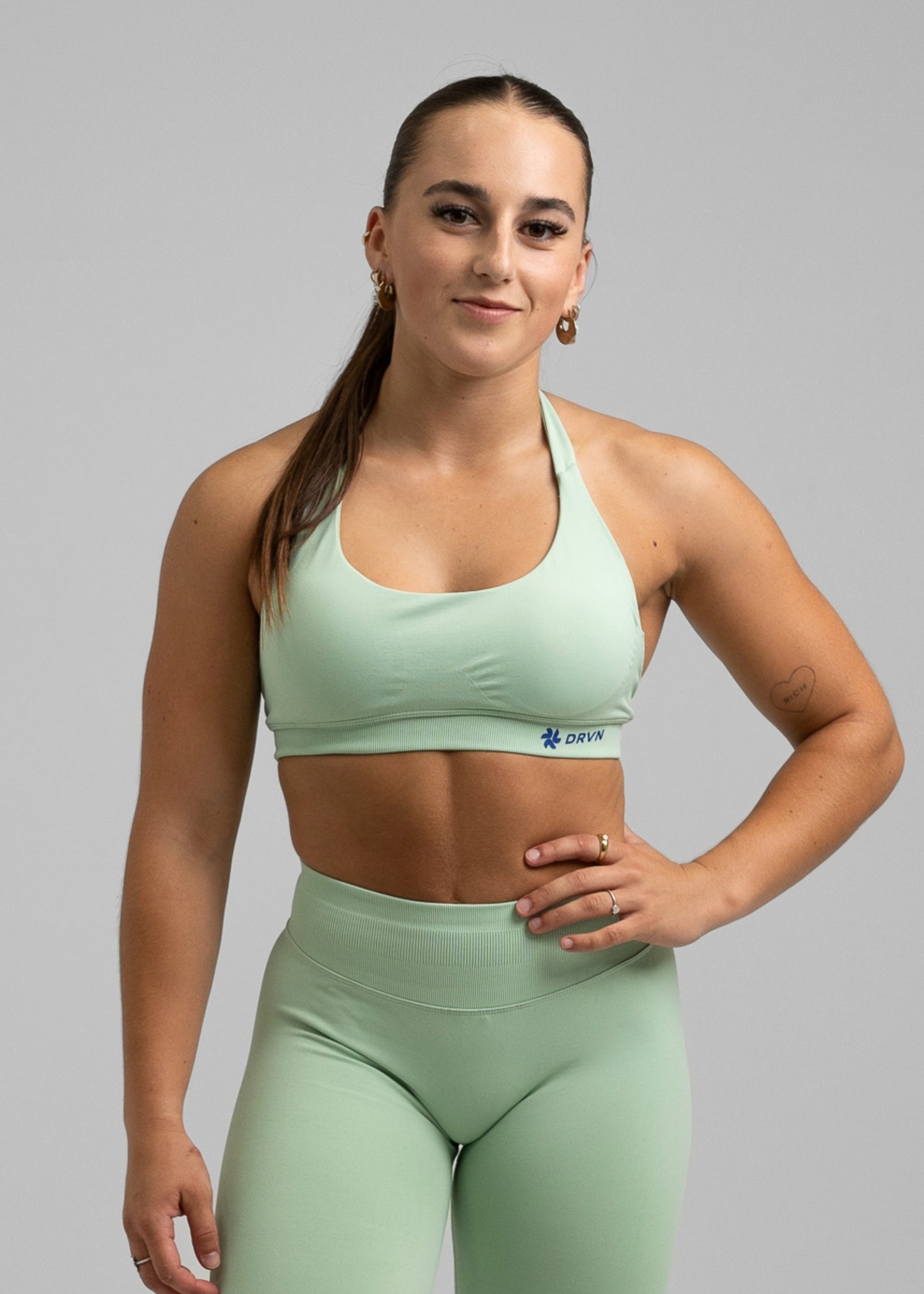 Absolute Halter Sports Bra - Misty Green