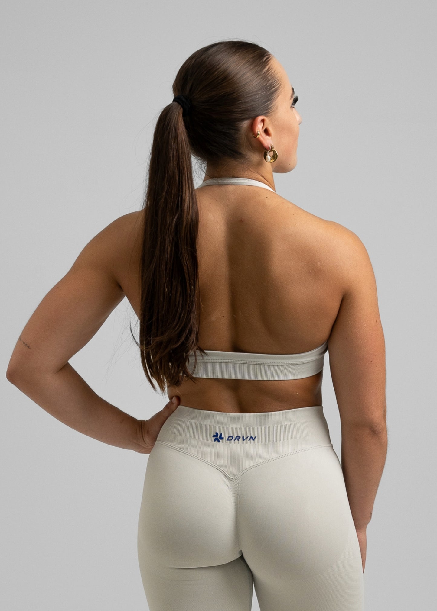 Absolute Halter Sports Bra - Boulder Grey