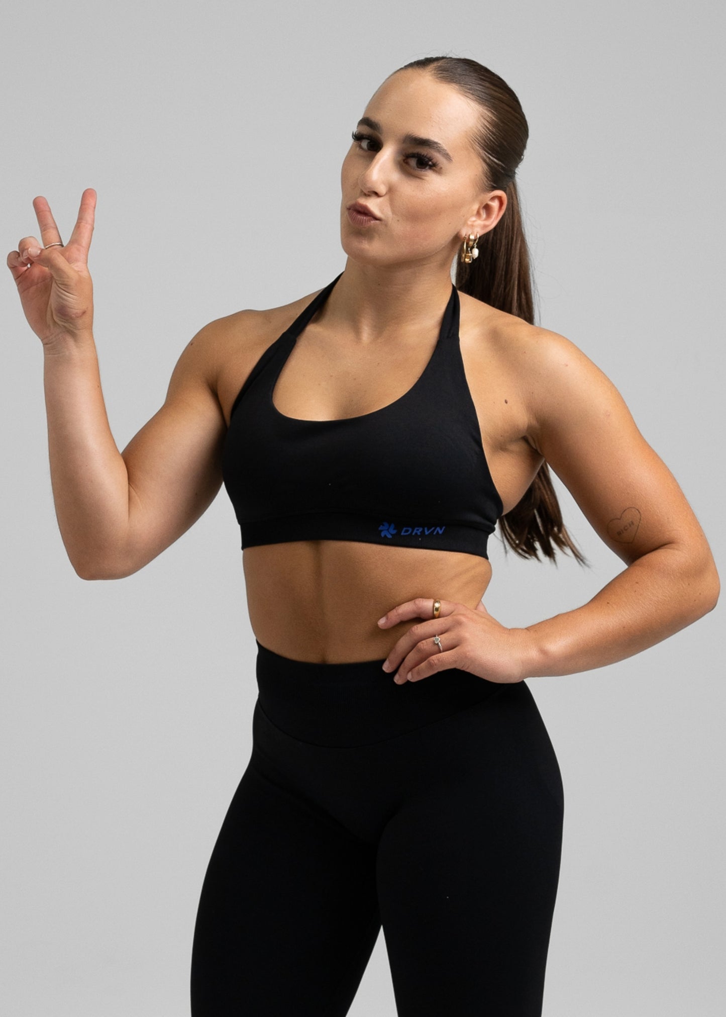 Absolute Halter Sports Bra - Black