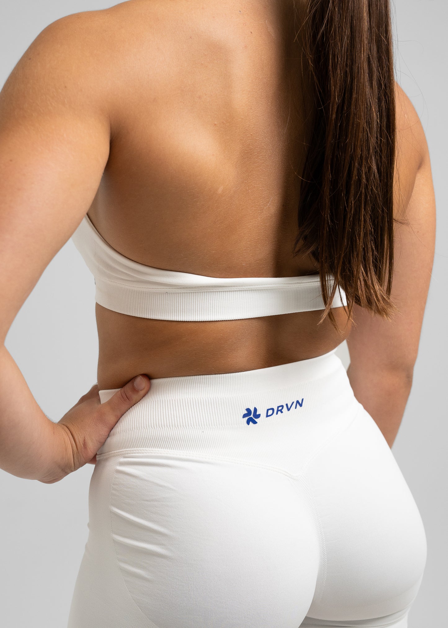Absolute Halter Sports Bra - Innocent White