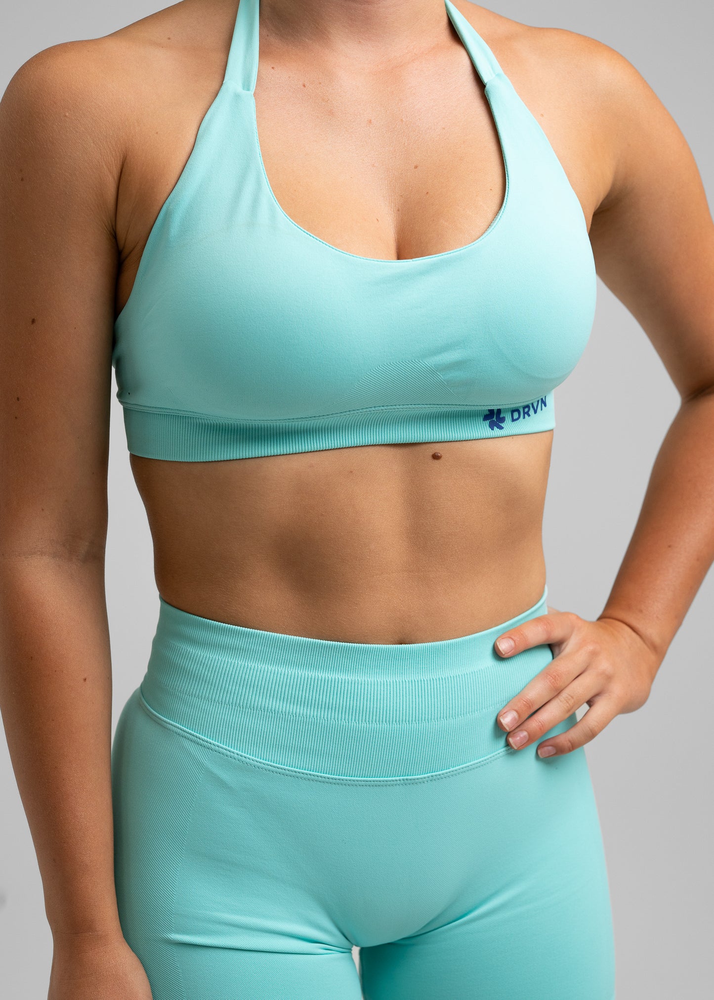 Absolute Halter Sports Bra - Aquamarine