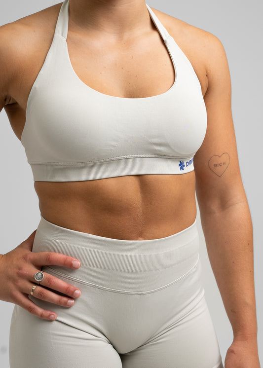 Absolute Halter Sports Bra - Boulder Grey