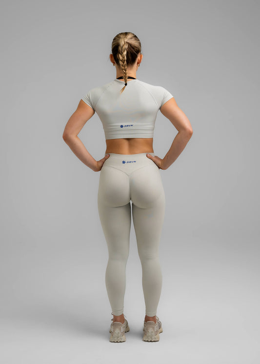 Absolute Crop Top - Boulder Grey