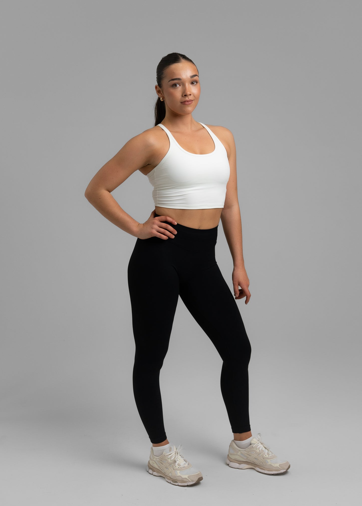 UrbanRacer Cropped Tank Top - White