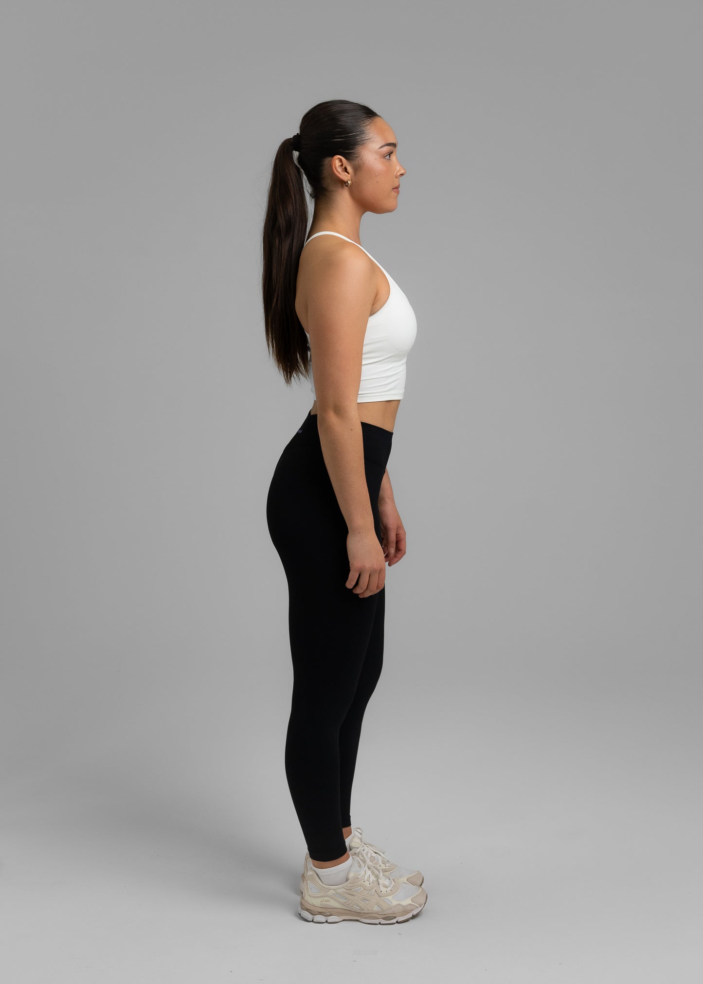 UrbanRacer Cropped Tank Top - White