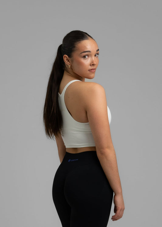 UrbanRacer Cropped Tank Top - White