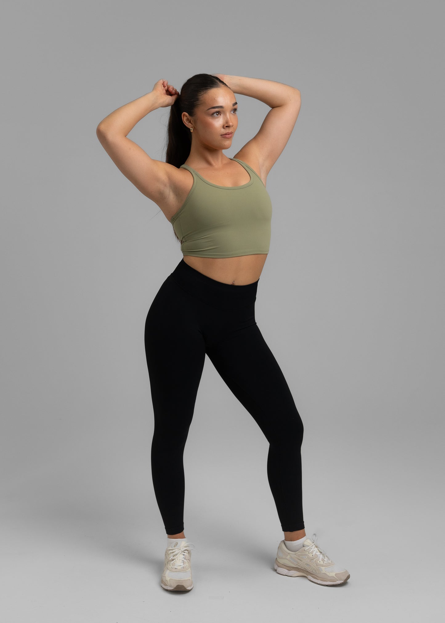 UrbanRacer Cropped Tank Top - Olive