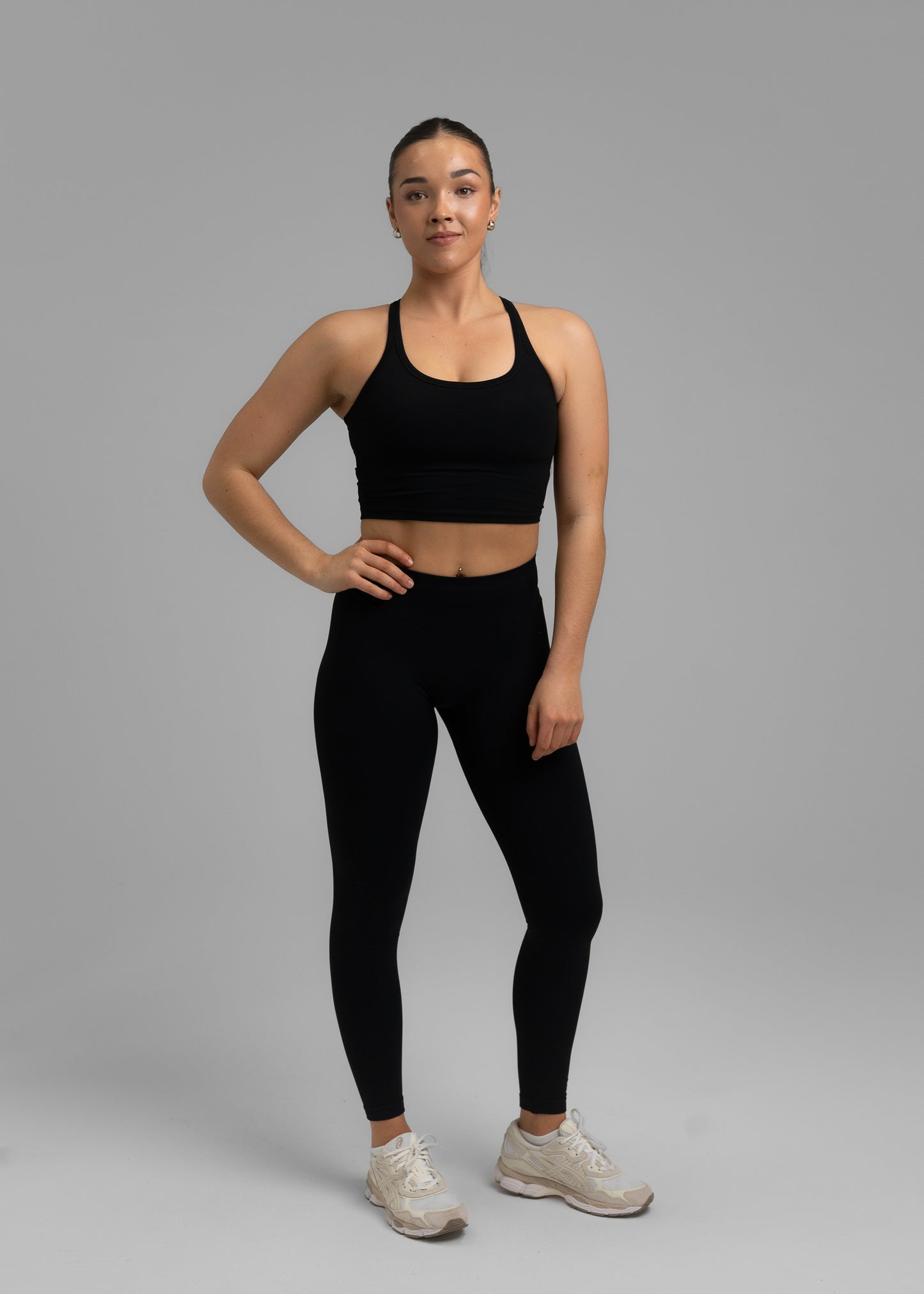 UrbanRacer Cropped Tank Top- Black
