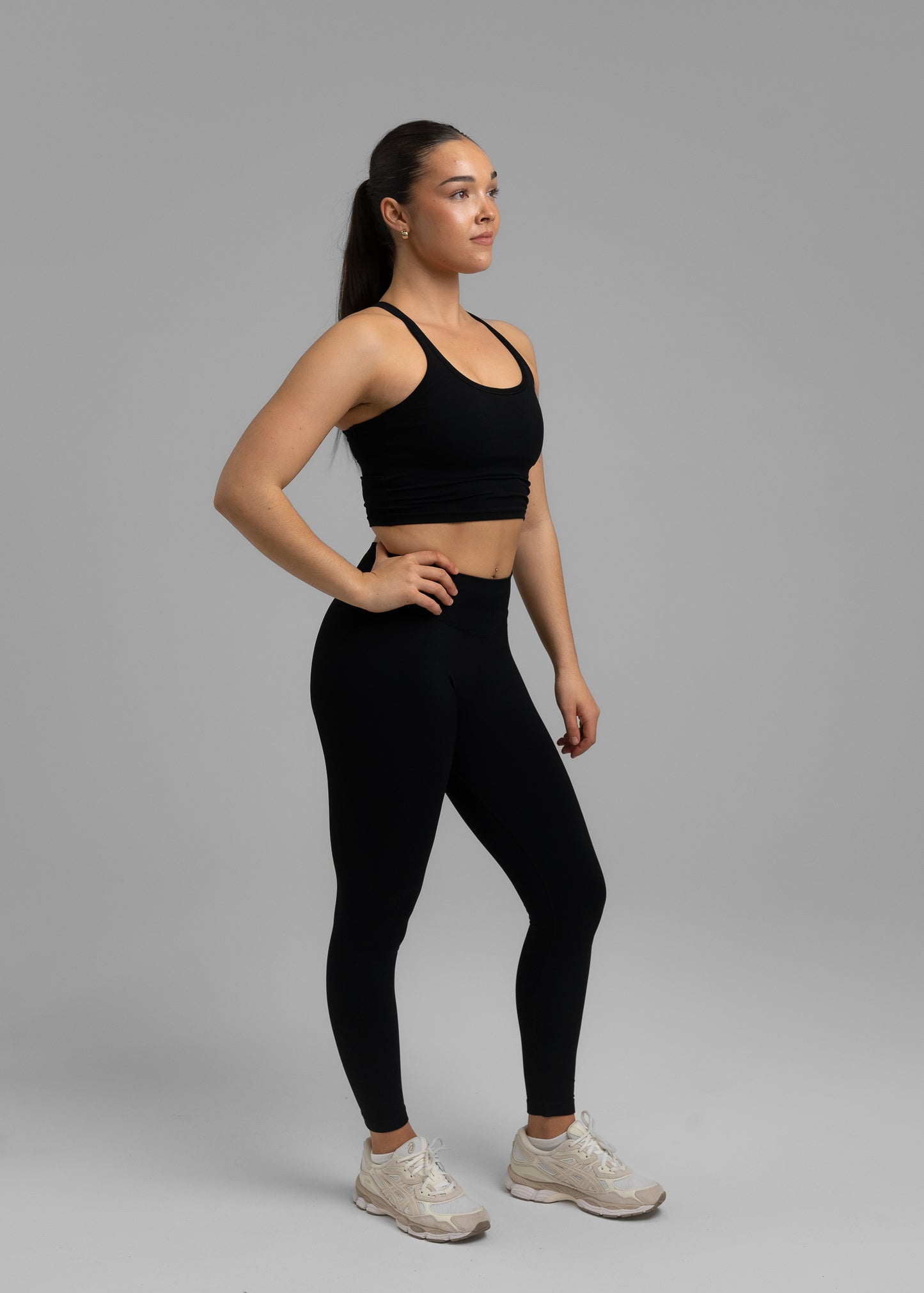 UrbanRacer Cropped Tank Top- Black