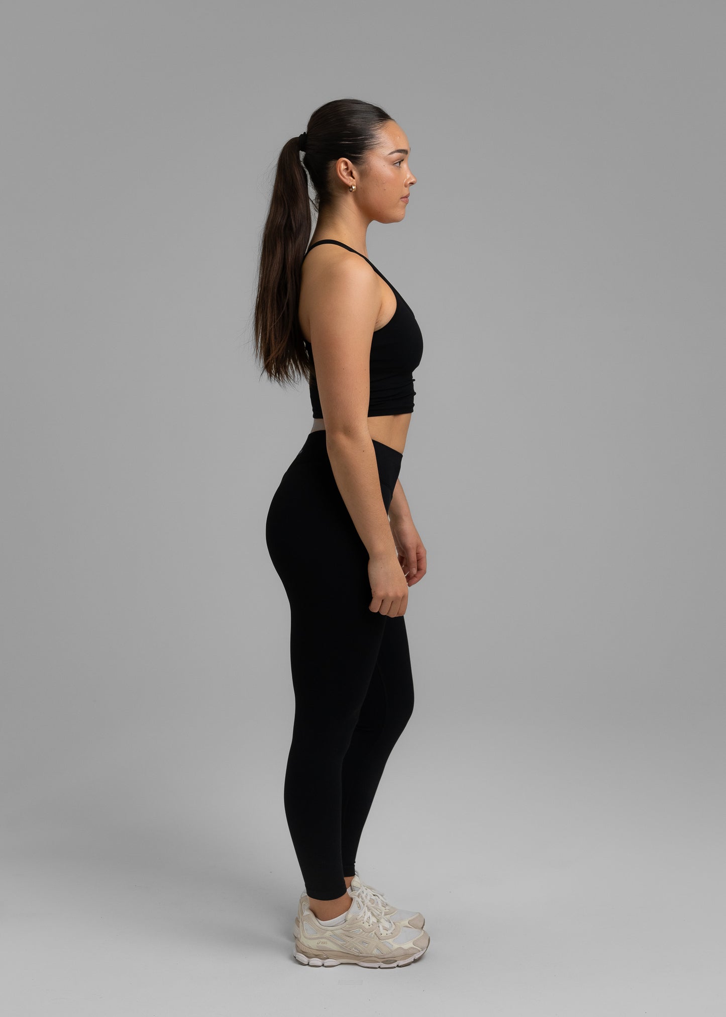 UrbanRacer Cropped Tank Top- Black