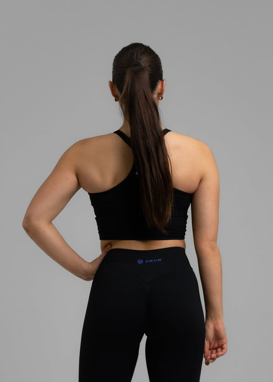 UrbanRacer Cropped Tank Top- Black