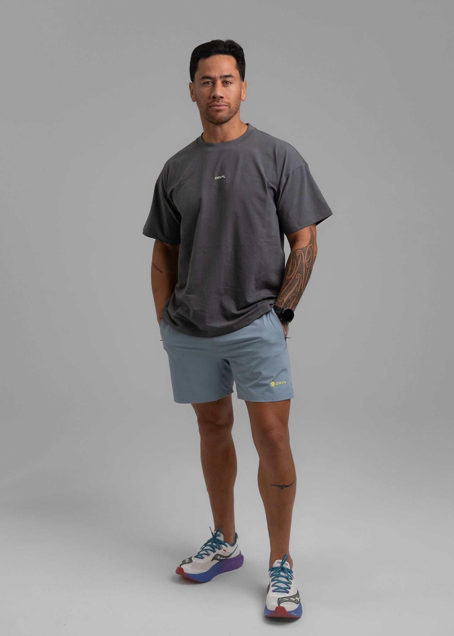 MISSILE IGNITION 6" LINED PERFORMANCE SHORTS - Cement Blue