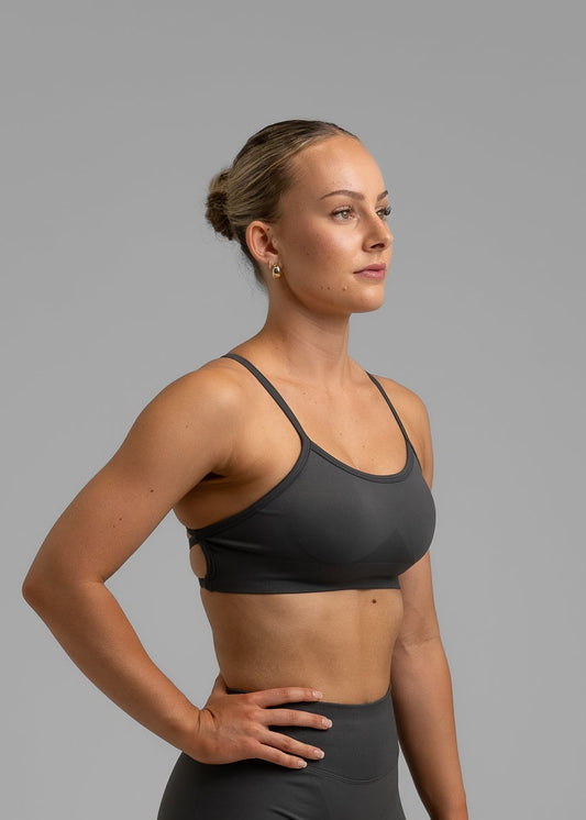 Tempo Sports Bra - Gunmetal Grit