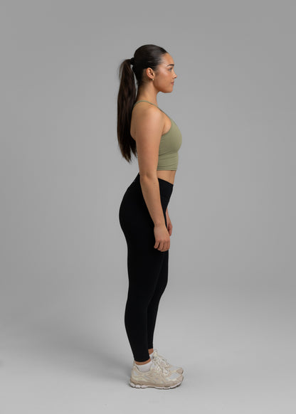 UrbanRacer Cropped Tank Top - Olive