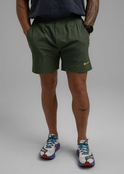 MISSILE IGNITION 6" LINED PERFORMANCE SHORTS - Sentinel Green