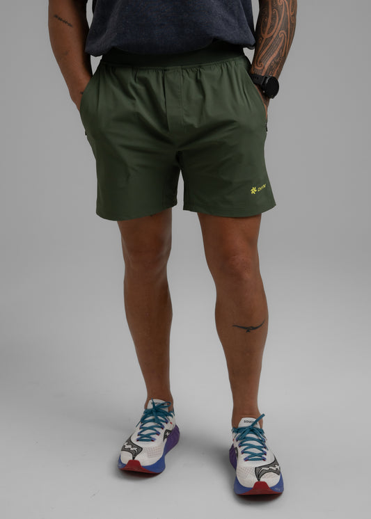 MISSILE IGNITION 6" LINED PERFORMANCE SHORTS - Sentinel Green
